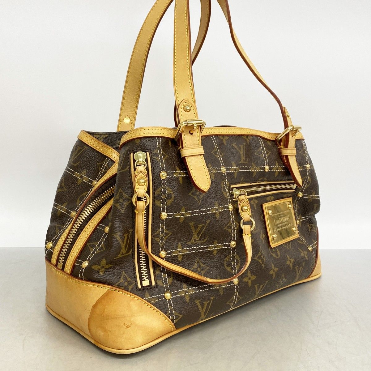 Louis Vuitton Handbag Monogram Rivet Brown — view 2