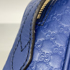 Gucci Shoulder Bag Guccissima Leather Blue Champagne Gold — view 7