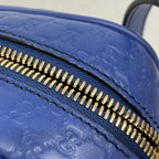 Gucci Shoulder Bag Guccissima Leather Blue Champagne Gold — view 8