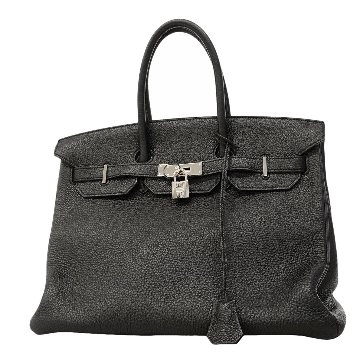 Hermes Handbag Birkin 35 Togo Black Silver