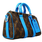 Louis Vuitton Handbag Monogram Keepall Bandouliere 25 Brown Gaston Blue 2-Way — view 2