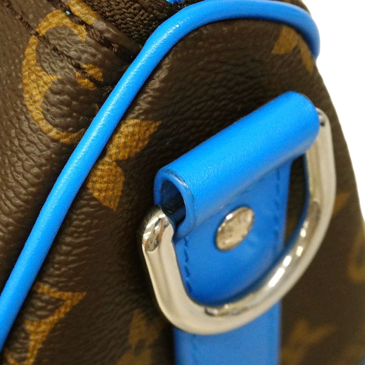 Louis Vuitton Handbag Monogram Keepall Bandouliere 25 Brown Gaston Blue 2-Way — view 7
