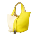 Hermes Handbag Picotin Lock PM Kazak Taurillon Clemence Nata Lime Silver