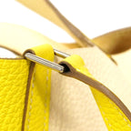 Hermes Handbag Picotin Lock PM Kazak Taurillon Clemence Nata Lime Silver — view 7