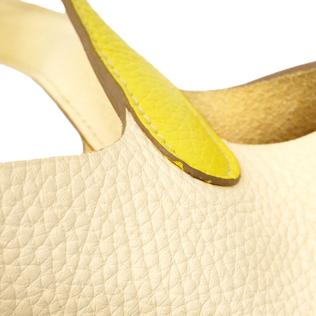 Hermes Handbag Picotin Lock PM Kazak Taurillon Clemence Nata Lime Silver — view 8