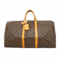 Louis Vuitton Boston Bag Monogram Keepall 55 Brown