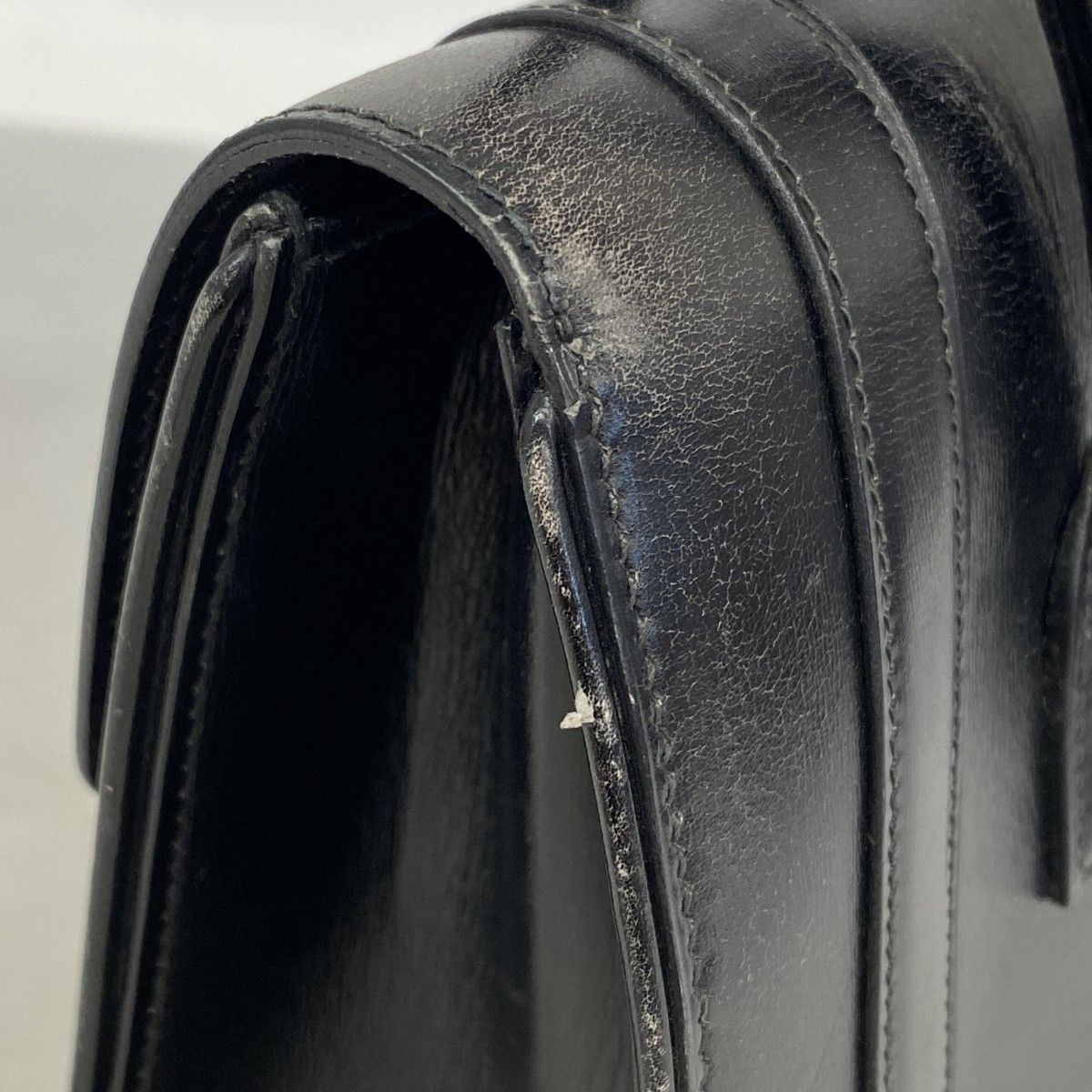 Hermes Handbag Drag 27 Box Calf Black Gold — view 7