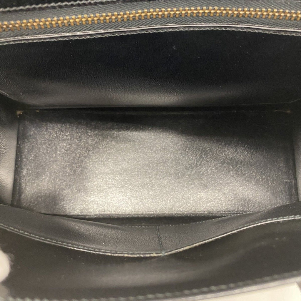 Hermes Handbag Drag 27 Box Calf Black Gold — view 4