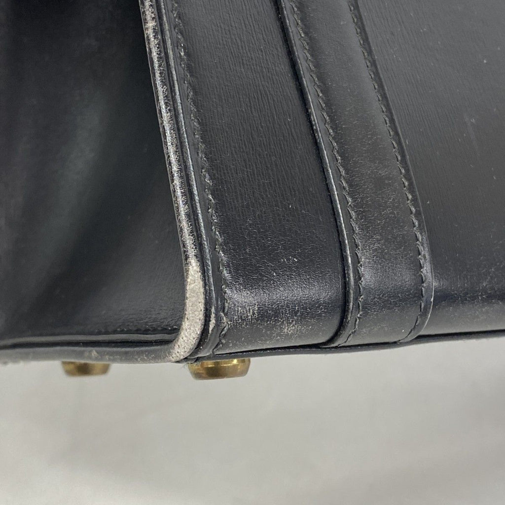 Hermes Handbag Drag 27 Box Calf Black Gold — view 6