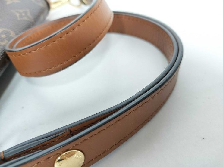 Louis Vuitton Shoulder Bag Monogram Reverse Dauphine Mini Brown Leather Gold — view 4