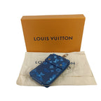 Louis Vuitton Pouch Phone Blue Monogram Water Canvas Case Silver — view 8