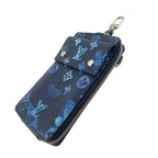 Louis Vuitton Pouch Phone Blue Monogram Water Canvas Case Silver — view 2