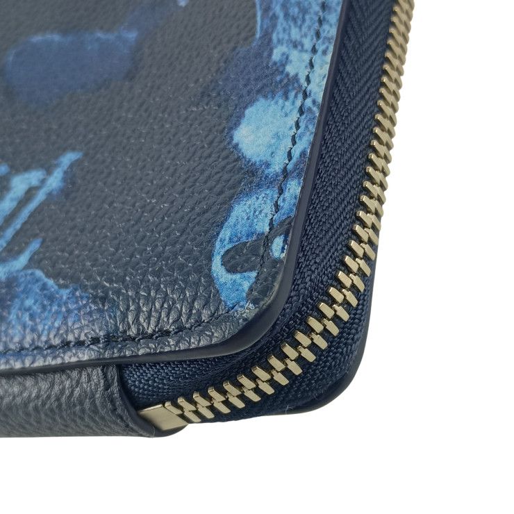 Louis Vuitton Pouch Phone Blue Monogram Water Canvas Case Silver — view 5