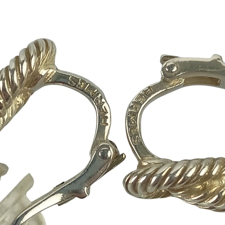 Hermes Earrings O-dienne Silver — view 5