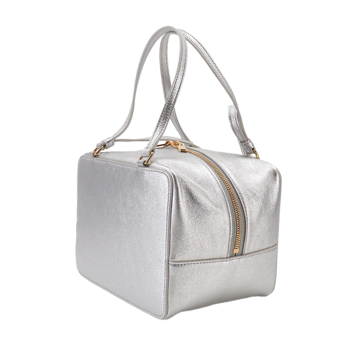 Celine Triomphe 2-Way Bag Leather Metallicsilver Gold — view 3