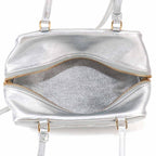 Celine Triomphe 2-Way Bag Leather Metallicsilver Gold — view 6