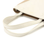 Loewe Puzzle Fo Tote Mini 2-Way Shoulder Bag Leather Beige White Fold — view 6