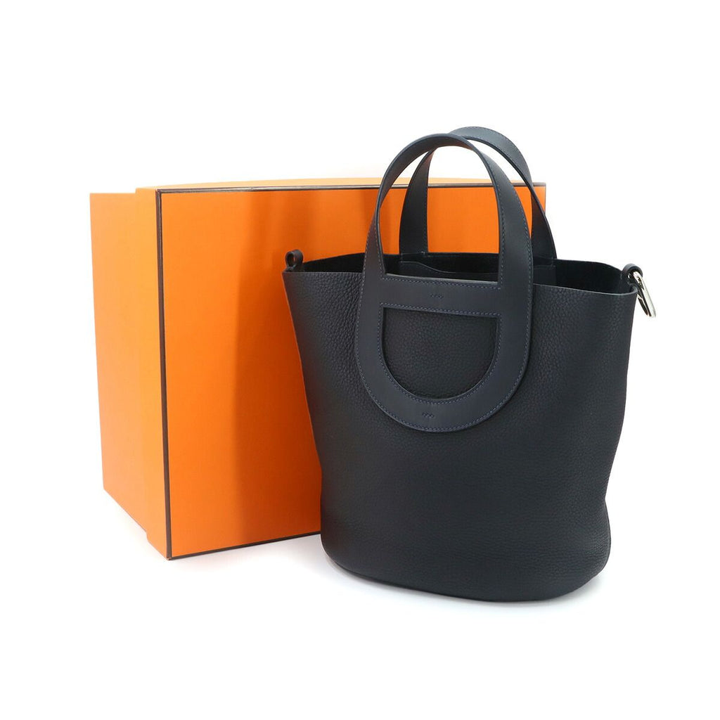 Hermes in the Loop 23 Hand Bag Taurillon Clemence Swift Silver — view 2