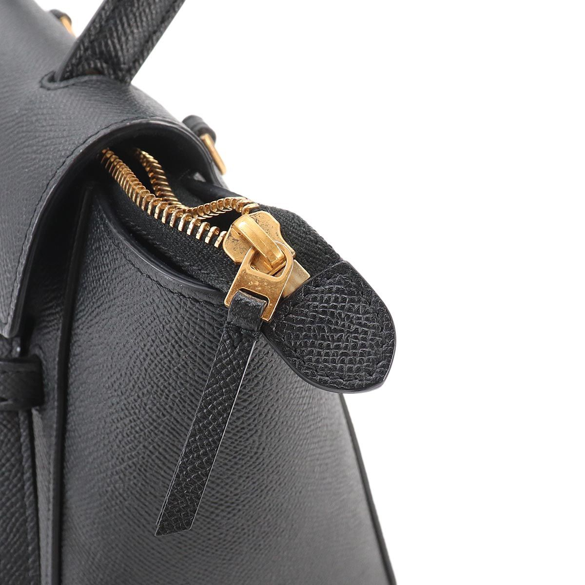 Celine Belt Bag Nano 2-Way Leather Black — view 8
