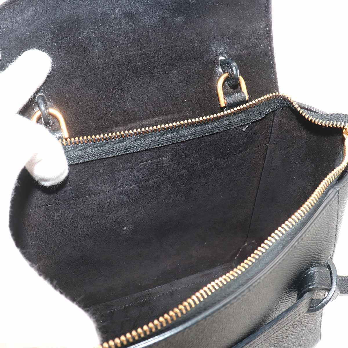 Celine Belt Bag Nano 2-Way Leather Black — view 7