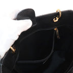 Chanel Quilted Petite Shopping Tote PST Chain Caviar Leather Black Gold — view 8