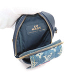 Louis Vuitton LV Square Double Fo Pouch Shoulder Bag Monogram Denim Leather — view 8