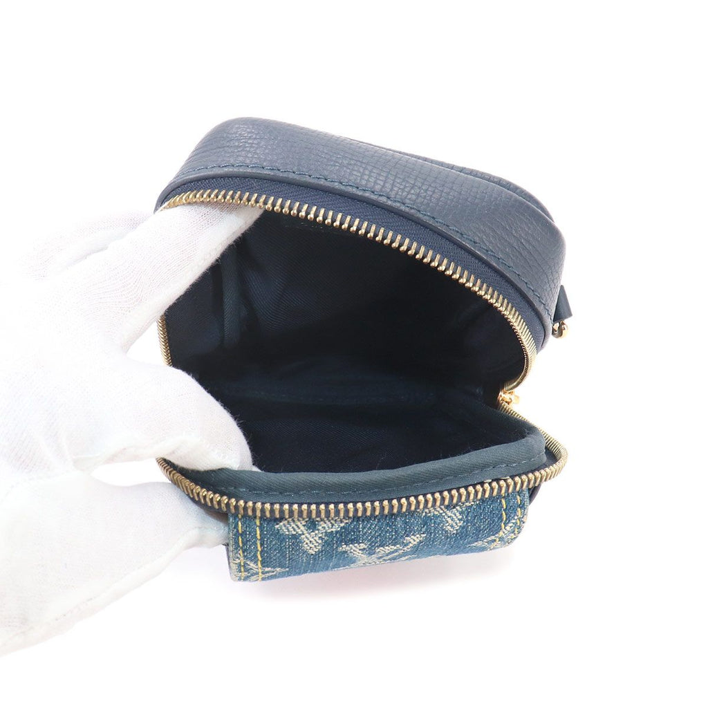 Louis Vuitton LV Square Double Fo Pouch Shoulder Bag Monogram Denim Leather — view 6