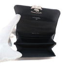 Chanel Minimini Quilted Chain Clutch 2-Way Shoulder Bag Caviar Leather Black — view 7
