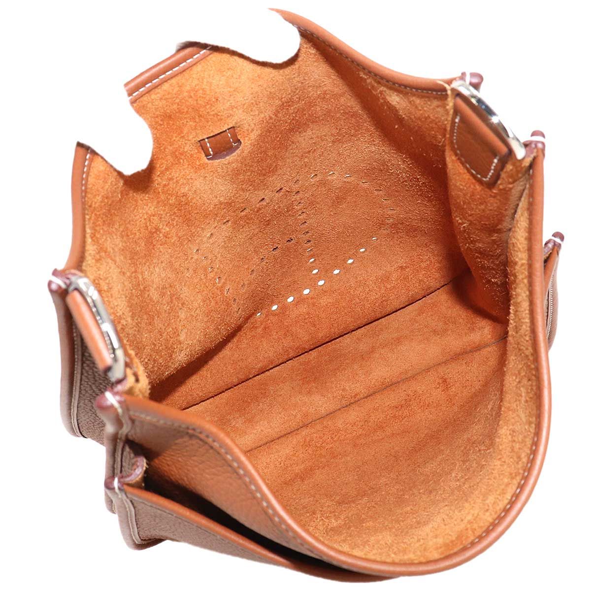 Hermes Evelyne 3 PM Amazon Shoulder Bag Taurillon Clemence Gold Silver — view 7