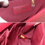 Chanel Boy Chain Shoulder Bag Lambskin Bordeaux Gold — view 8