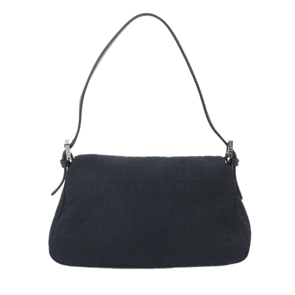 Fendi Zucchi Mini Mamma Bucket Shoulder Bag Canvas Leather Black — view 3