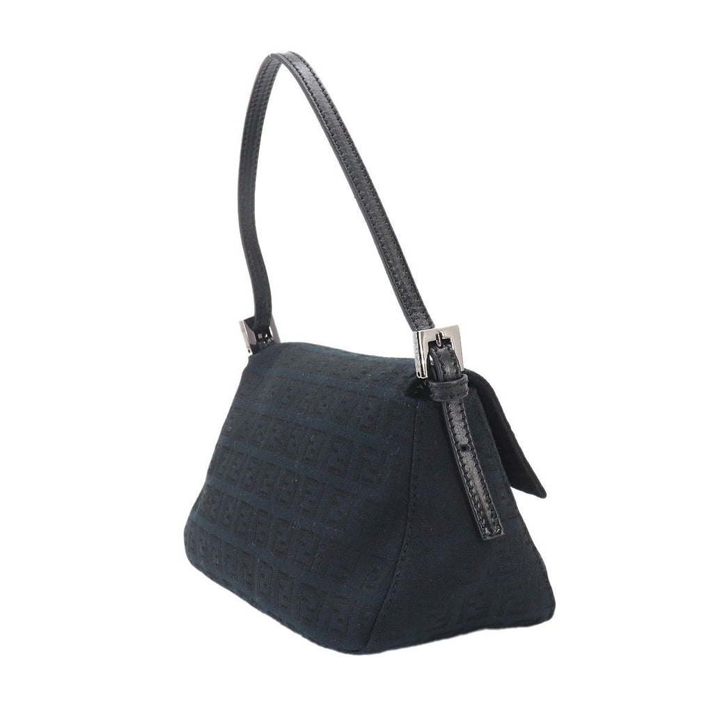 Fendi Zucchi Mini Mamma Bucket Shoulder Bag Canvas Leather Black — view 4