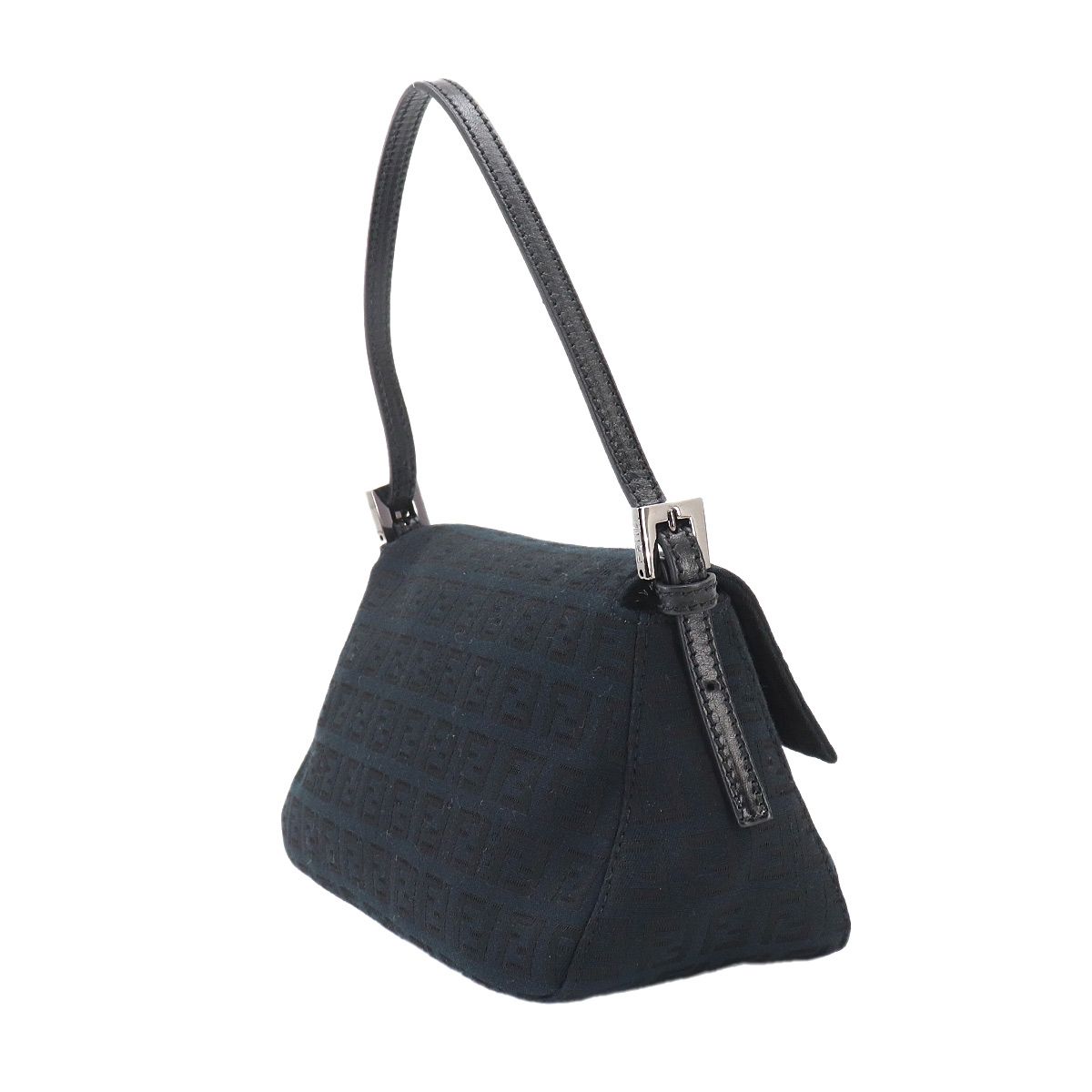 Fendi Zucchi Mini Mamma Bucket Shoulder Bag Canvas Leather Black — view 4