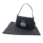 Fendi Zucchi Mini Mamma Bucket Shoulder Bag Canvas Leather Black — view 2