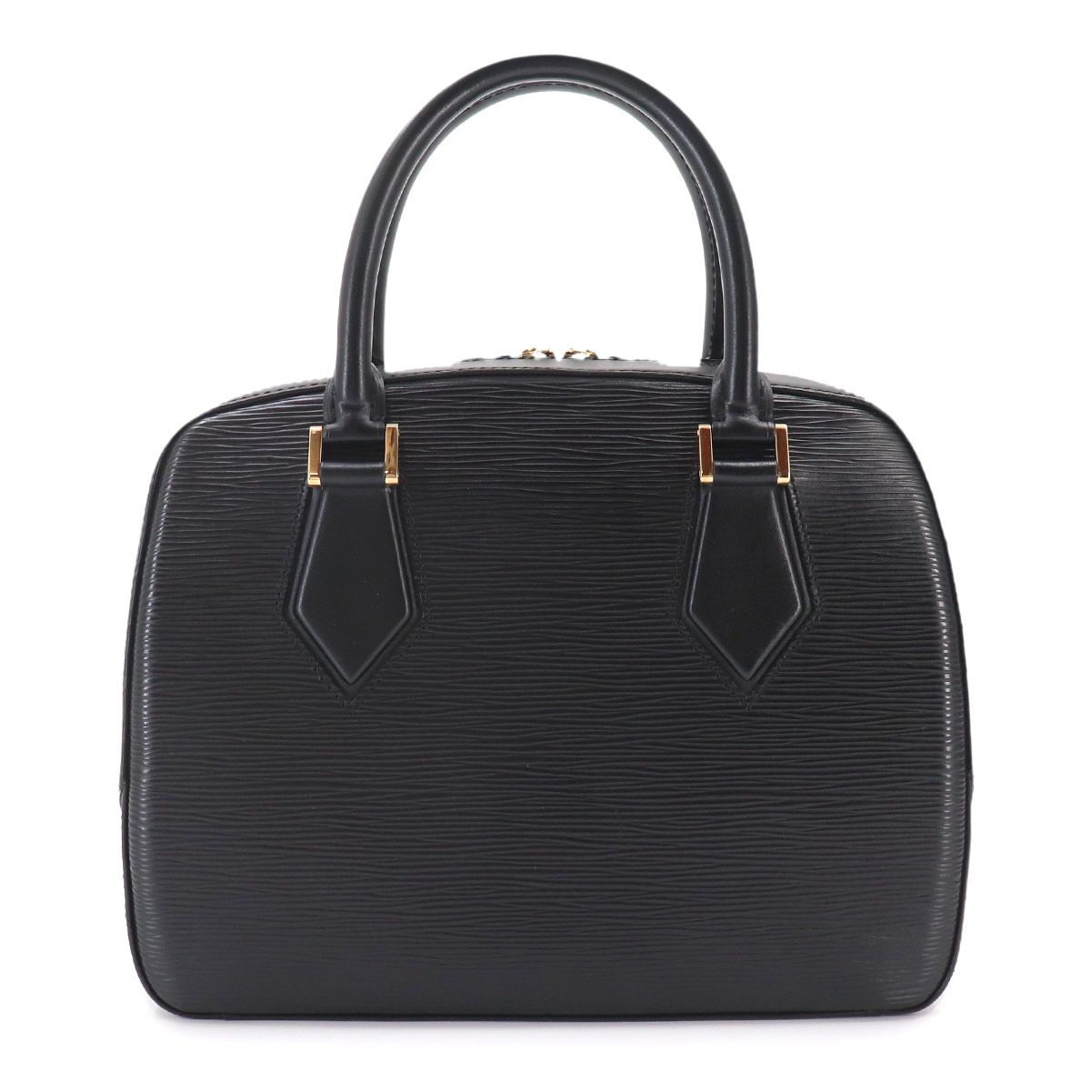Louis Vuitton Epi Blanc Hand Bag Noir Leather Epi Sablon — view 2