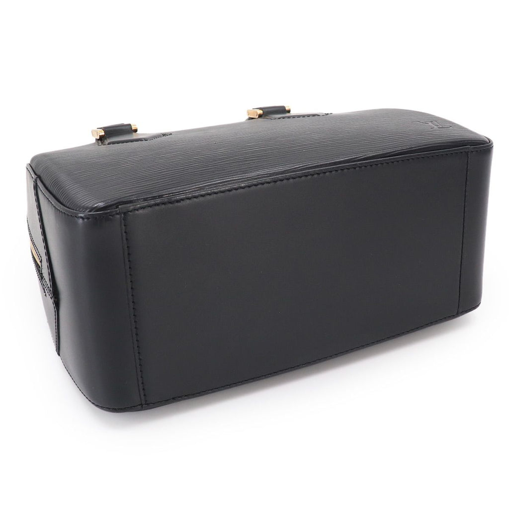 Louis Vuitton Epi Blanc Hand Bag Noir Leather Epi Sablon — view 4