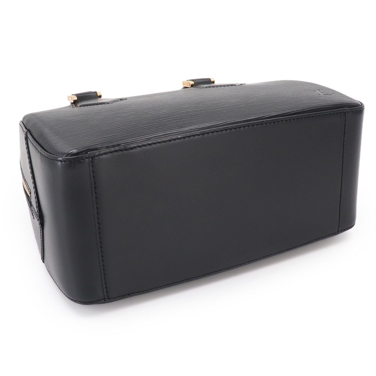 Louis Vuitton Epi Blanc Hand Bag Noir Leather Epi Sablon — view 4