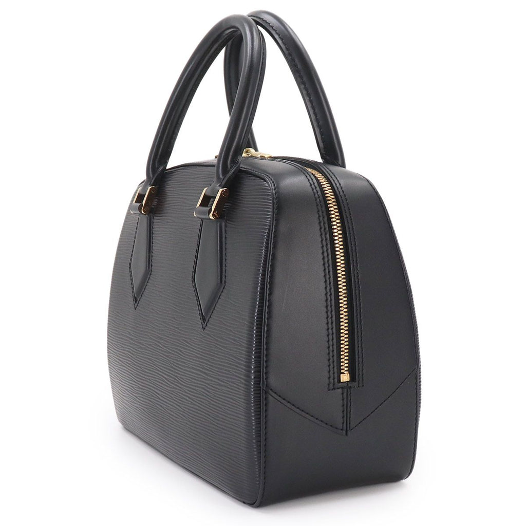 Louis Vuitton Epi Blanc Hand Bag Noir Leather Epi Sablon — view 3