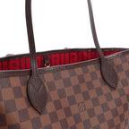 Louis Vuitton Damier Neverfull MM Tote Ebene Cerise Brown — view 8