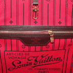 Louis Vuitton Damier Neverfull MM Tote Ebene Cerise Brown — view 7