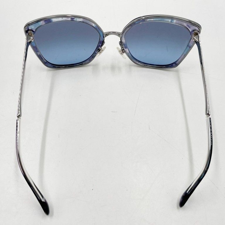 Chanel Sunglasses Blue Silver Acetate Metal Eyewear — view 3