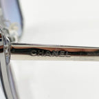 Chanel Sunglasses Blue Silver Acetate Metal Eyewear — view 6