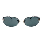 Chanel Sunglasses CC Logo Blue Silver Metal Eyewear