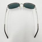 Chanel Sunglasses CC Logo Blue Silver Metal Eyewear — view 3