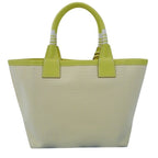 Hermes Handbag Steeple 25 Lime Toile Ash Leather — view 2