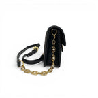Dior Shoulder Bag Black Gold Jolie Chain Pearl Cannage — view 2