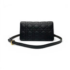 Dior Shoulder Bag Black Gold Jolie Chain Pearl Cannage — view 3