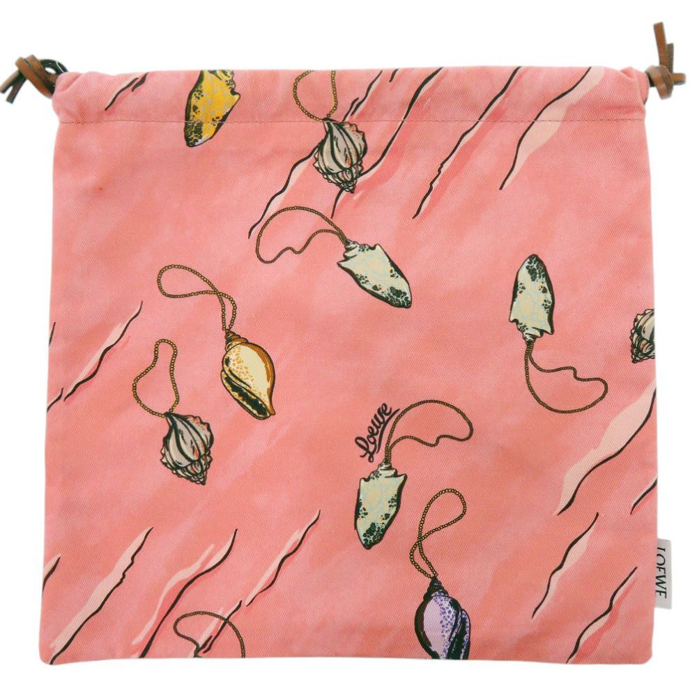 Loewe Paula's Ibiza Cotton Pink Drawstring Pouch