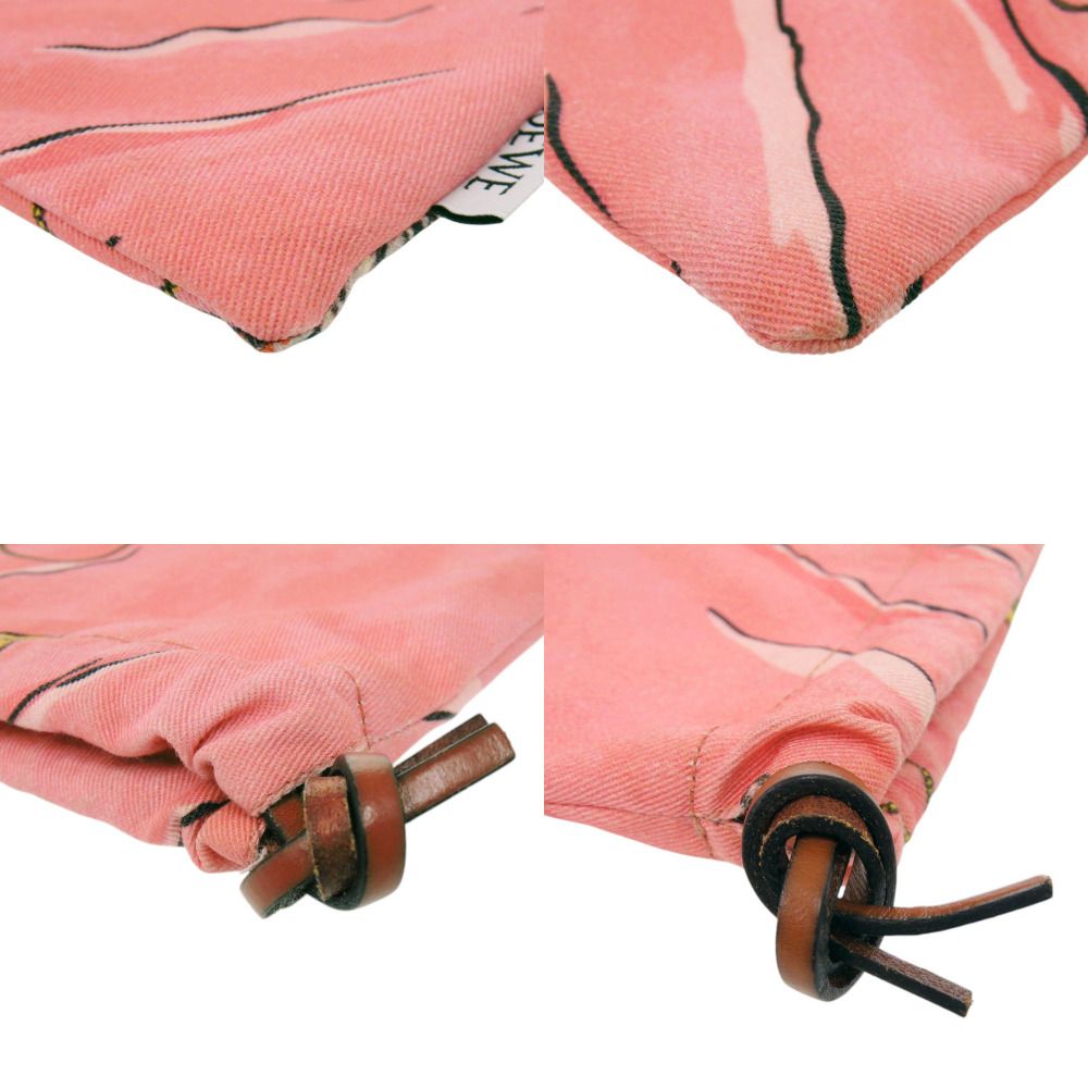 Loewe Paula's Ibiza Cotton Pink Drawstring Pouch — view 3