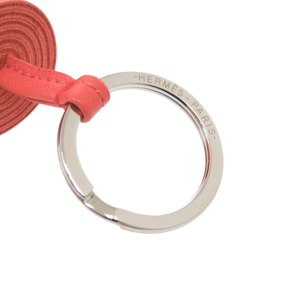 Hermes Carmen Fringe Agno Milo Rose Texas Silver Key Holder Bag Charm — view 3
